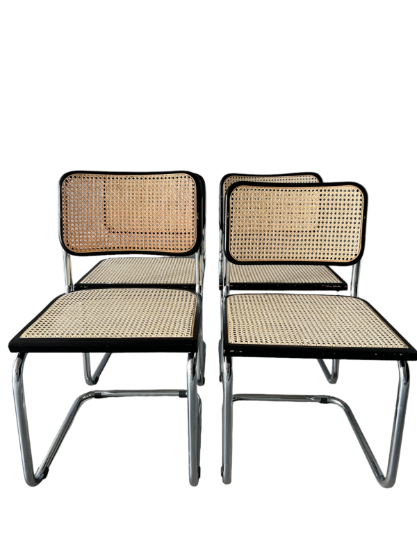 4 chaises style B32 de Marcel Breuer