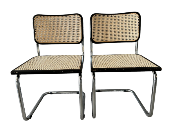 4 chaises style B32 de Marcel Breuer