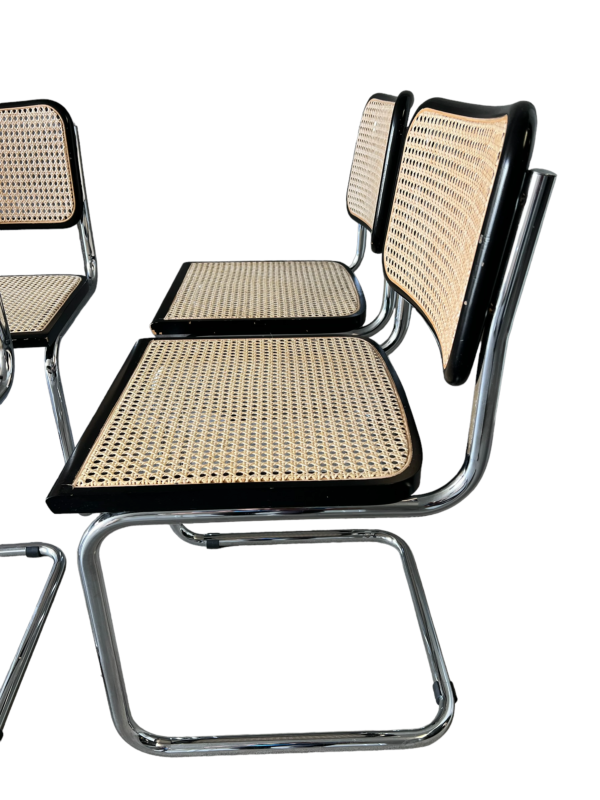 4 chaises style B32 de Marcel Breuer