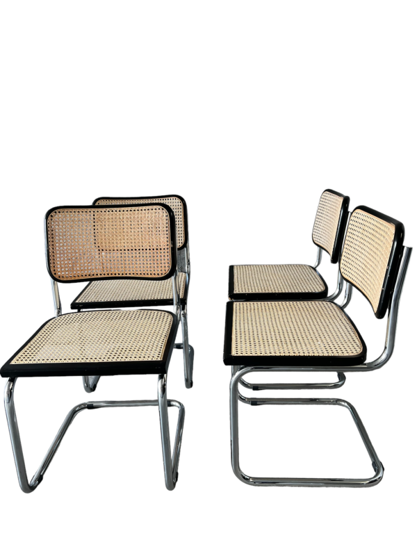 4 chaises style B32 de Marcel Breuer