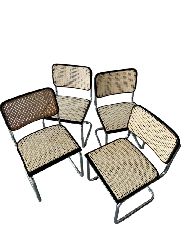 4 chaises style B32 de Marcel Breuer