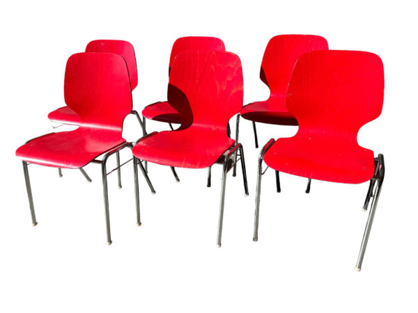 6 chaises industrielles