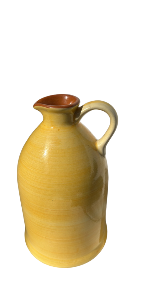 Cruche en céramique jaune