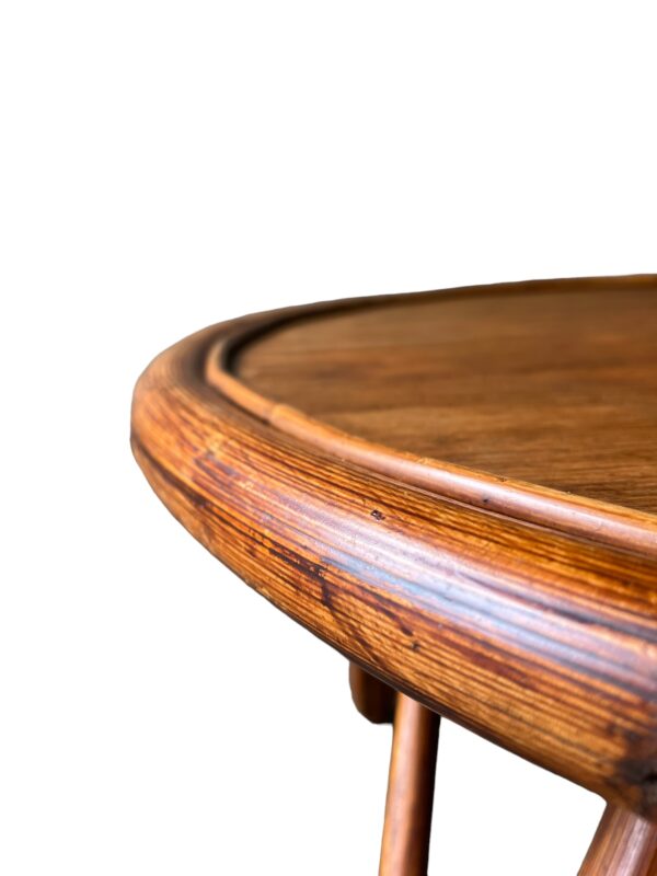 Table basse ronde en bambou