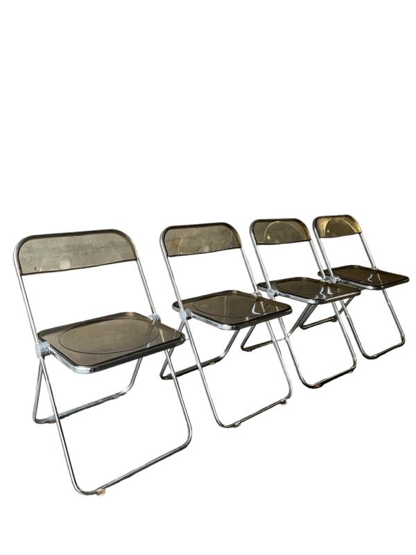 4 chaises par Giancarlo Piretti pour Castelli