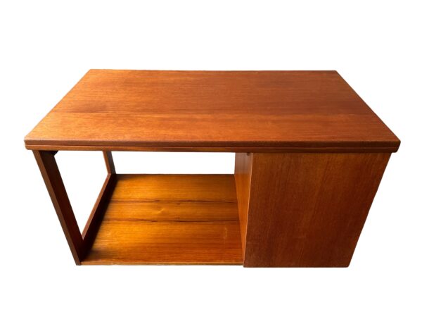 Table Basse pliante Mid-Century en Teck avec Meuble de Bar McIntosh