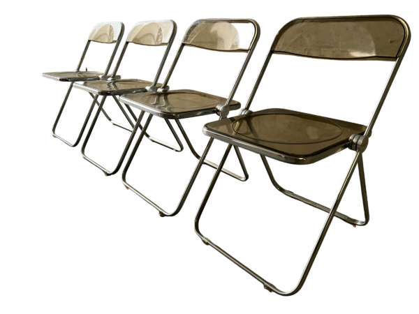 4 chaises par Giancarlo Piretti pour Castelli