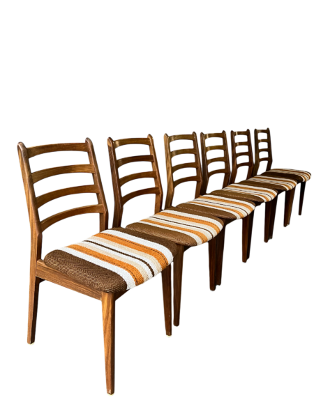6 chaises de salle à manger scandinave en teck