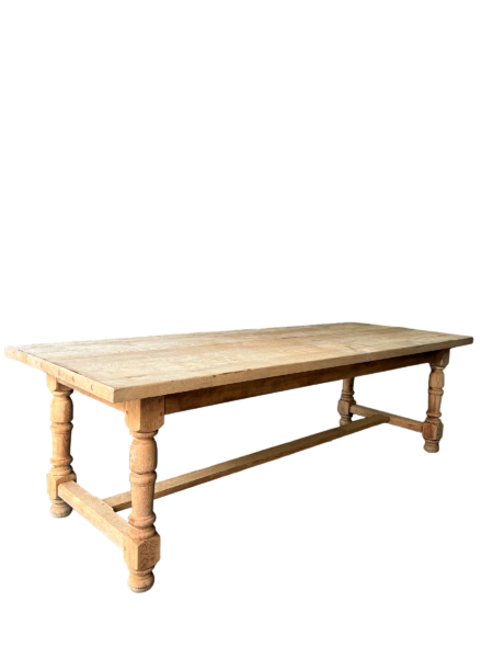 Ancienne table de ferme en bois de chêne