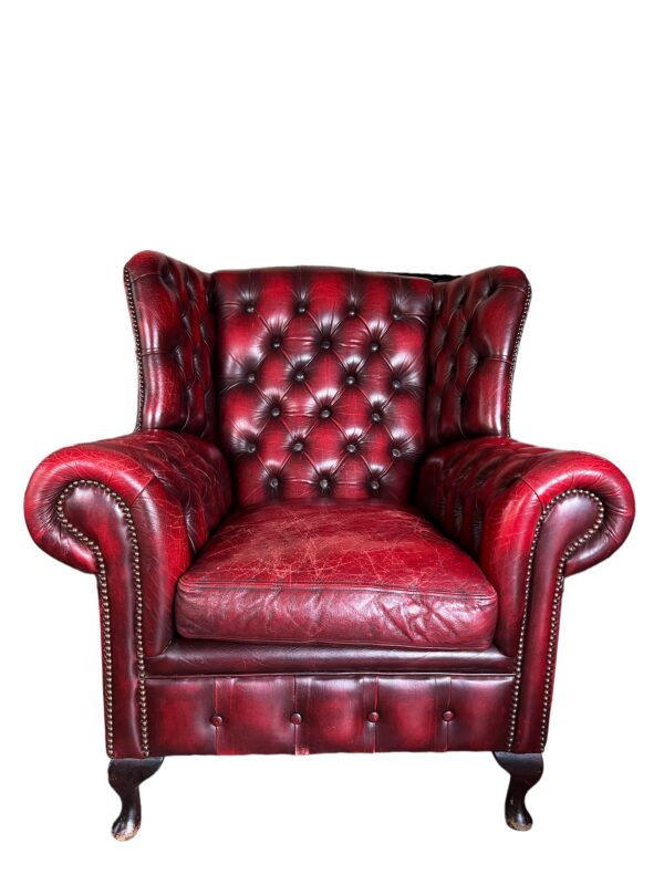 Fauteuil Cheesterfield, modèle Queen Anne