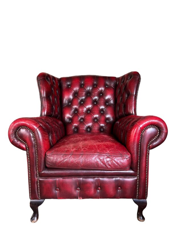 Fauteuil Cheesterfield, modèle Queen Anne