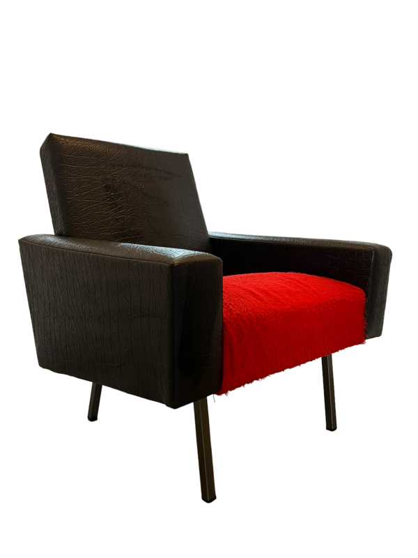 Fauteuil en Skaï, style Rétro