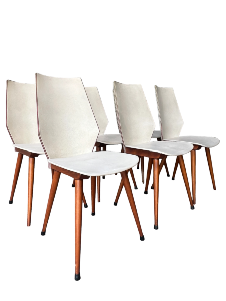 Série de 6 chaises BAUMANN par Max Bill