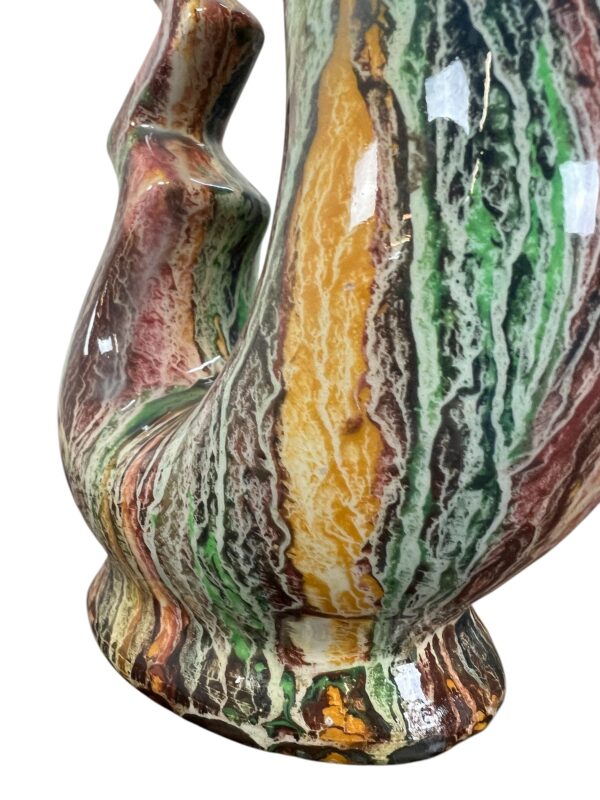 vase à fleur céramique en forme de tete de cygne.