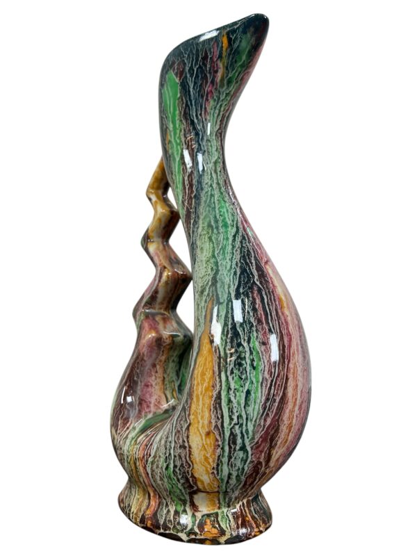 vase à fleur céramique en forme de tete de cygne.