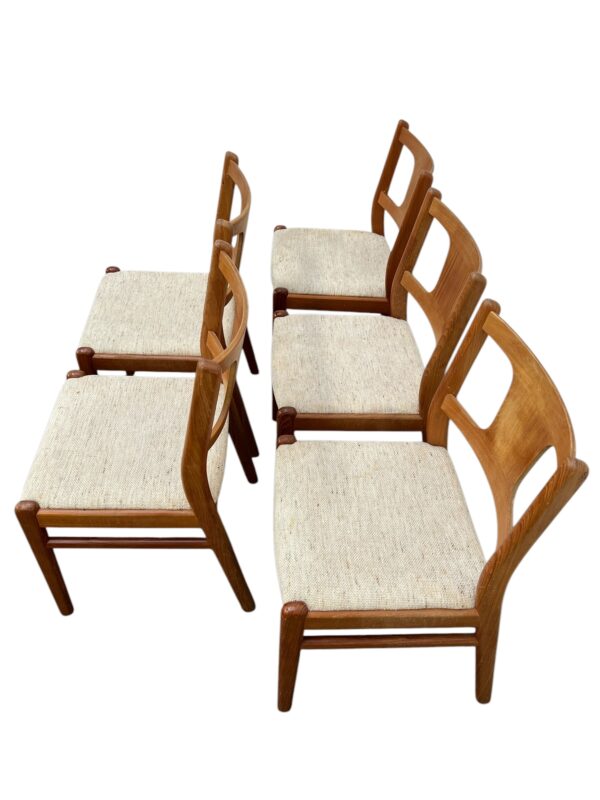 Set de 5 chaises scandinaves en teck, Danemark