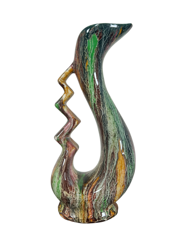 vase à fleur céramique en forme de tete de cygne.