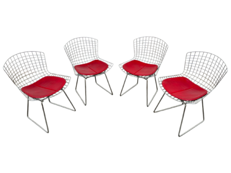 4 chaises BERTOIA par KNOLL INTERNATIONAL