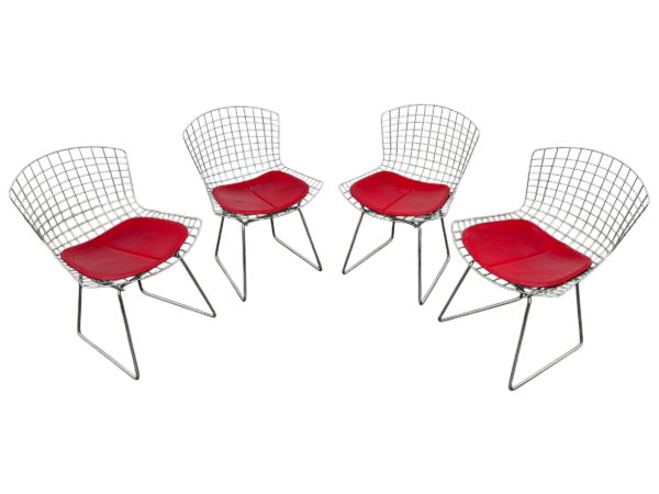 4 chaises BERTOIA par KNOLL INTERNATIONAL