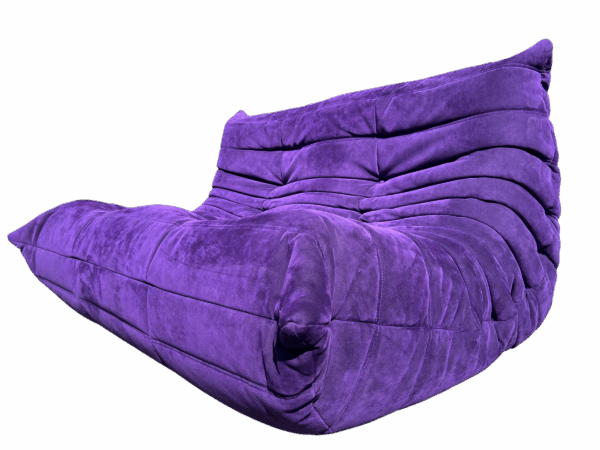 Set de 3 pièces de canapés TOGO en Alcantara violet, Ligne Roset