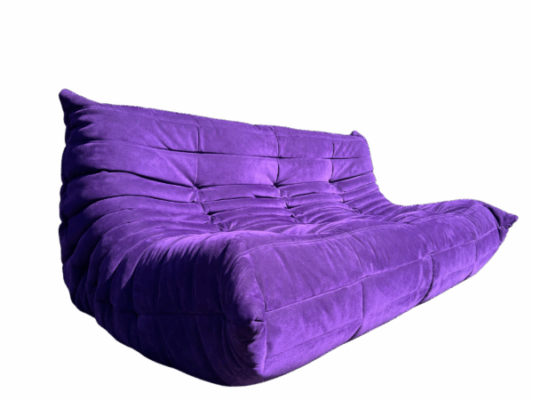 Set de 3 pièces de canapés TOGO en Alcantara violet, Ligne Roset
