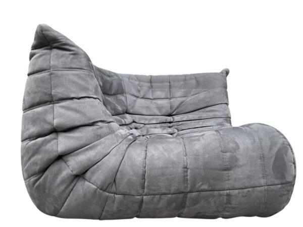 Canapé d'angle en alcantara gris charbon TOGO, Ligne Roset