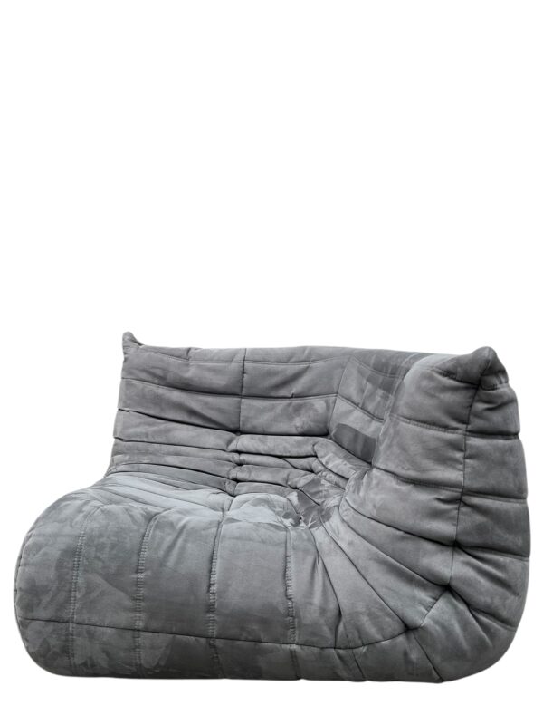 Canapé d'angle en alcantara gris charbon TOGO, Ligne Roset