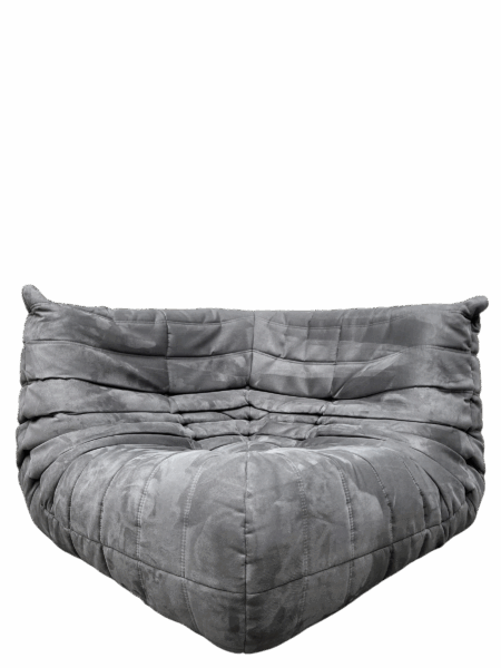 Canapé d'angle en alcantara gris charbon TOGO, Ligne Roset