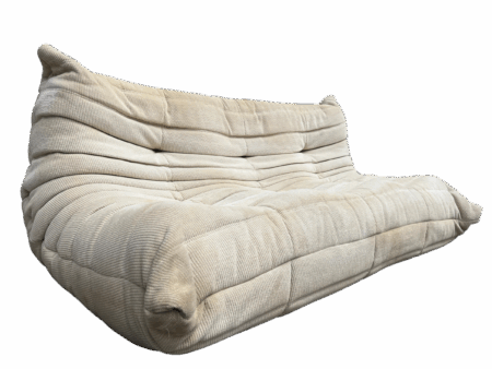 canapé 3 places togo, ligne roset en coton beige