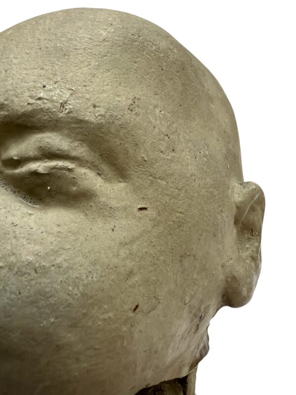 Paire de visages en plâtre, objet de curiosité
