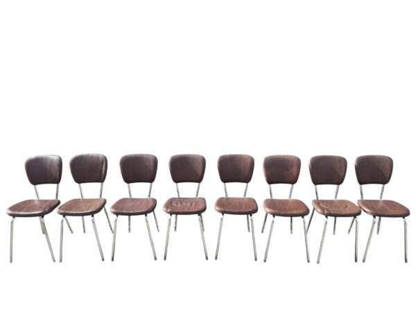 Série de 8 chaises de cuisine Kitch