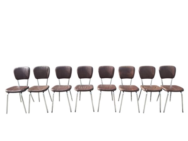 Série de 8 chaises de cuisine Kitch