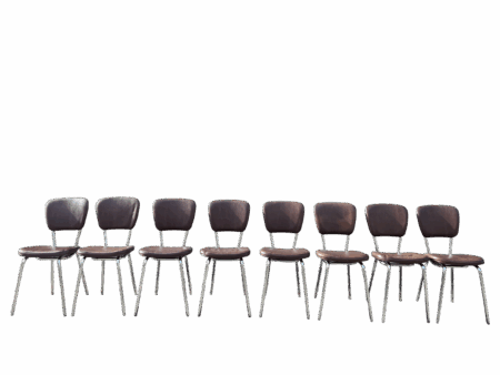 Série de 8 chaises de cuisine Kitch