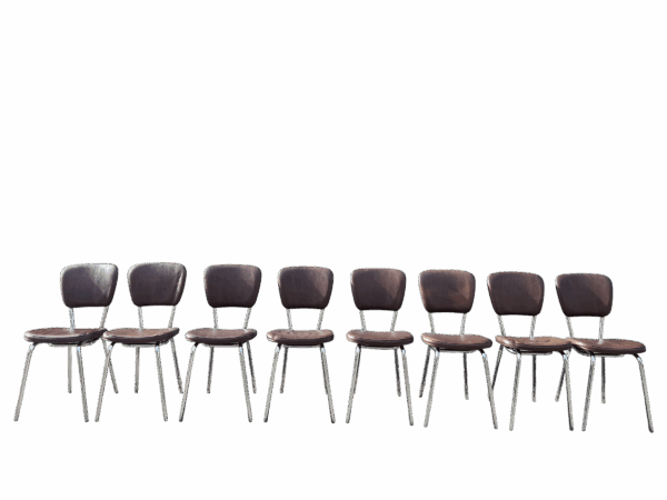 Série de 8 chaises de cuisine Kitch