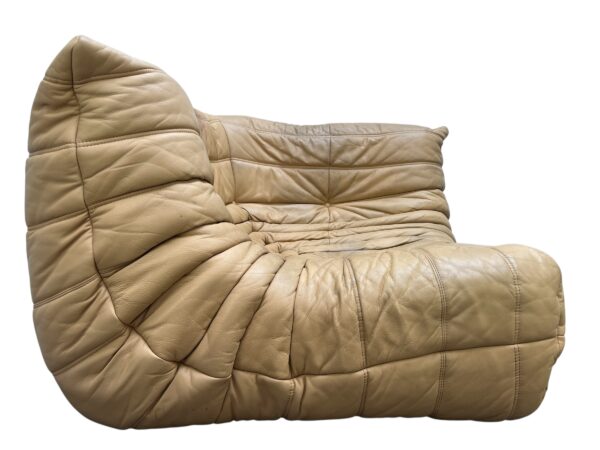 Ensemble de 5 pièces de canapé TOGO en cuir de couleur sable