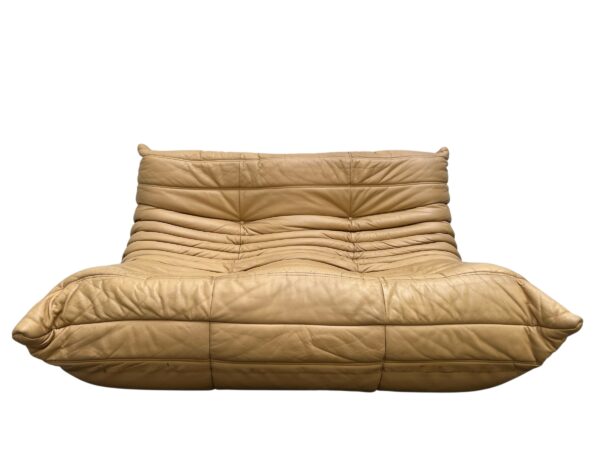 Ensemble de 5 pièces de canapé TOGO en cuir de couleur sable