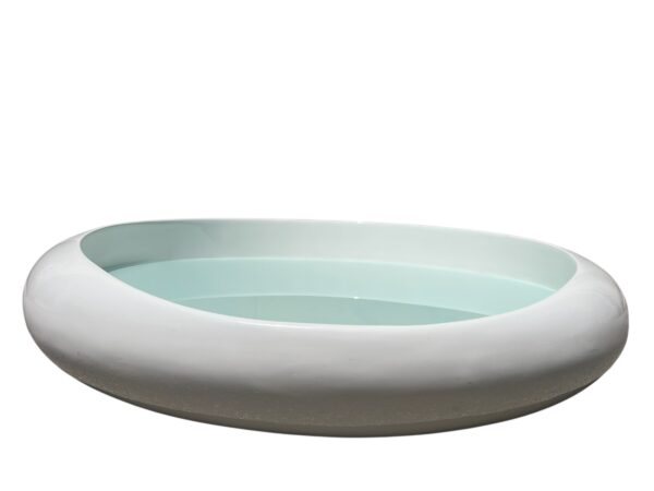 Table basse ronde en fibre de verre, 1970's