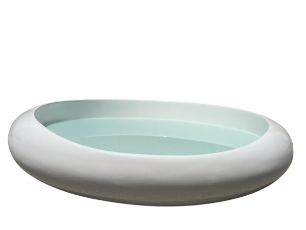 Table basse ronde en fibre de verre, 1970's