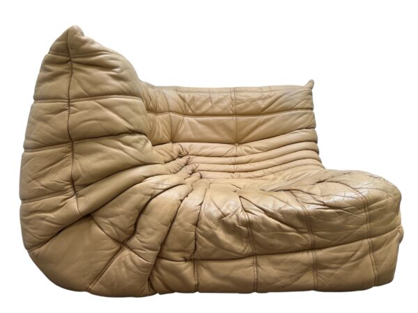 Ensemble de 5 pièces de canapé TOGO en cuir de couleur sable