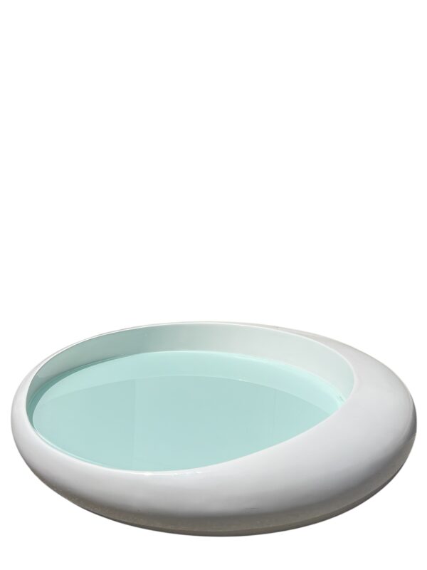 Table basse ronde en fibre de verre, 1970's