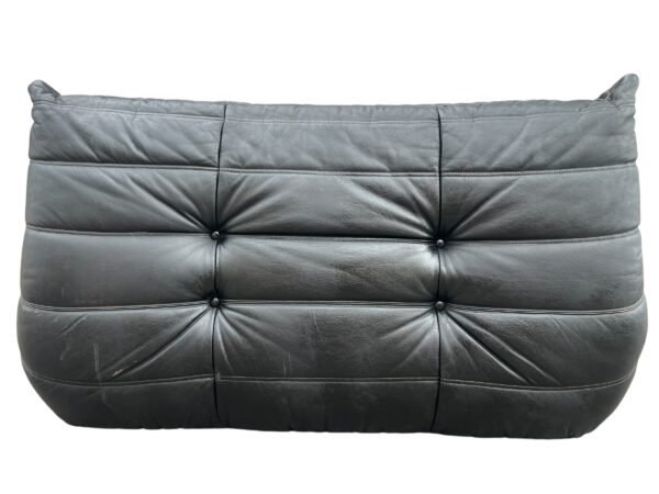 Canapés TOGO en cuir noir 2 places, Ligne Roset