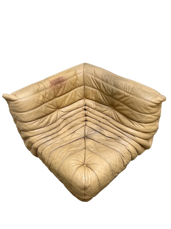 Ensemble de 5 pièces de canapé TOGO en cuir de couleur sable