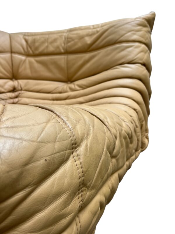 Ensemble de 5 pièces de canapé TOGO en cuir de couleur sable