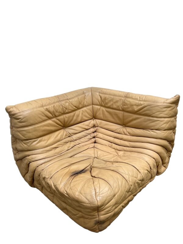 Ensemble de 5 pièces de canapé TOGO en cuir de couleur sable