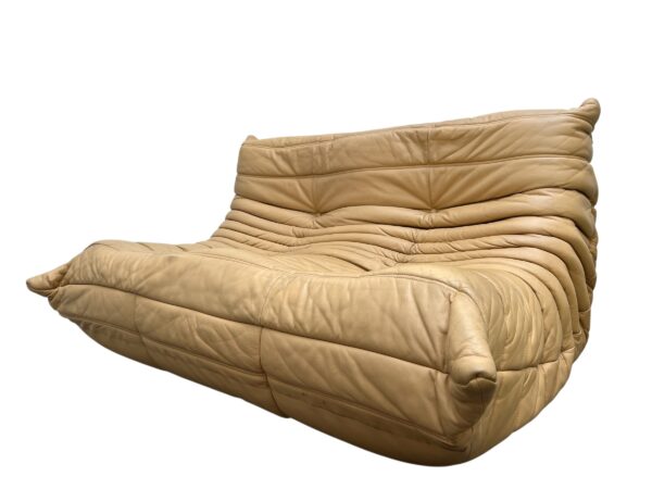 Ensemble de 5 pièces de canapé TOGO en cuir de couleur sable