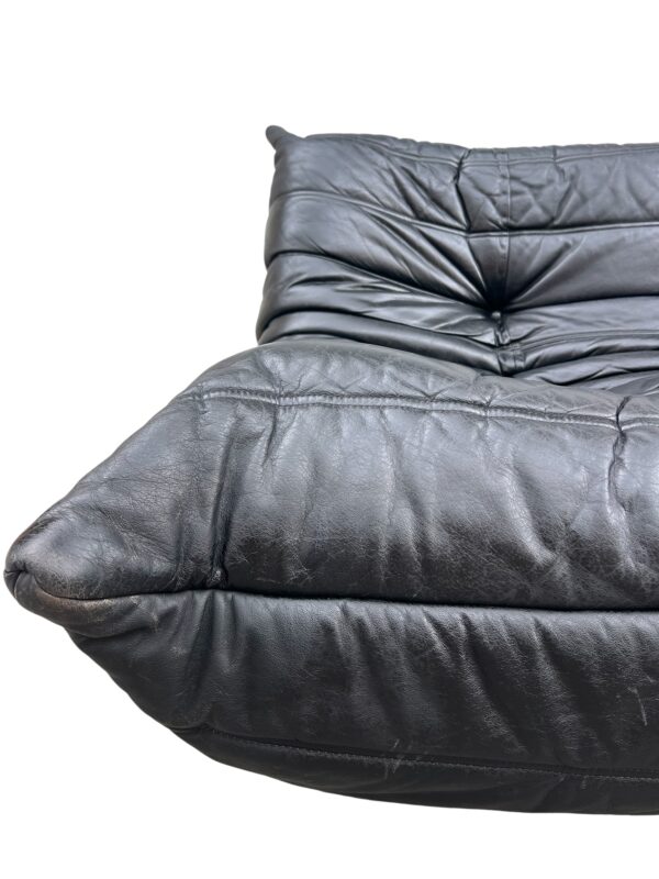 Canapés TOGO en cuir noir 2 places, Ligne Roset