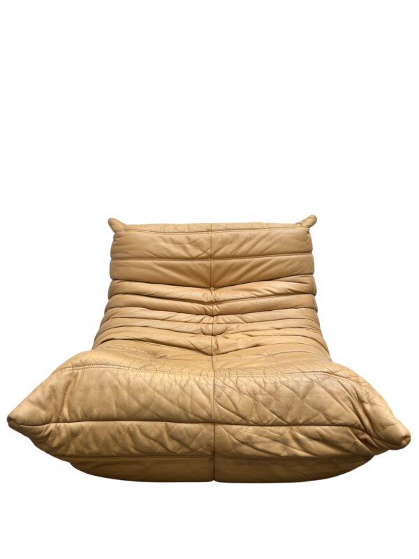Ensemble de 5 pièces de canapé TOGO en cuir de couleur sable