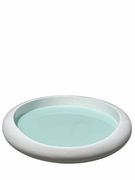 Table basse ronde en fibre de verre, 1970's
