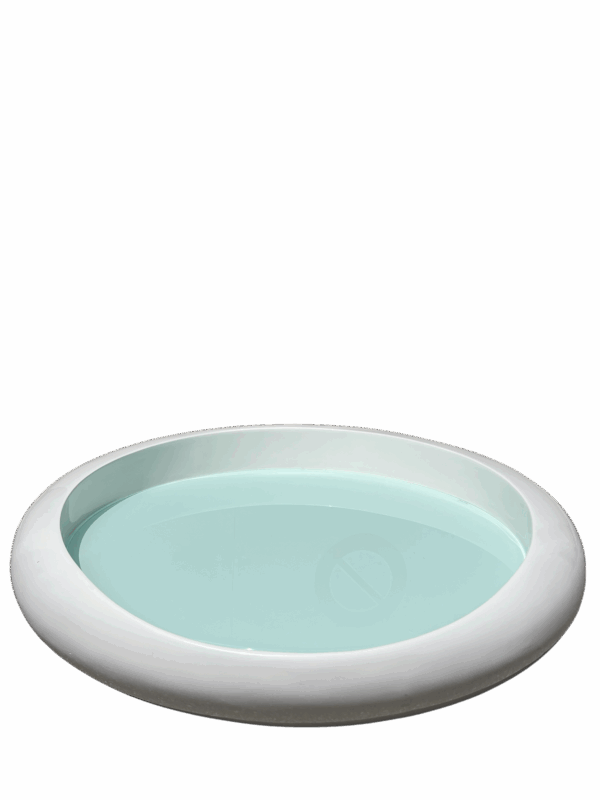 Table basse ronde en fibre de verre, 1970's