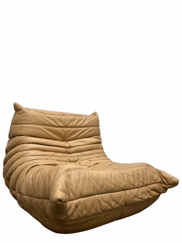 Ensemble de 5 pièces de canapé TOGO en cuir de couleur sable